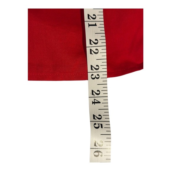 Madewell Ruched Squareneck Tank in Linen-Cotton Festival Red Size‎ 2 NWT - Picture 7 of 8